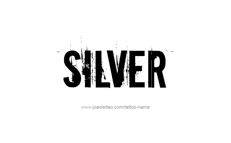 Tattoo Design Color Name Silver