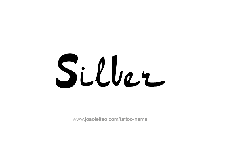 Tattoo Design Color Name Silver