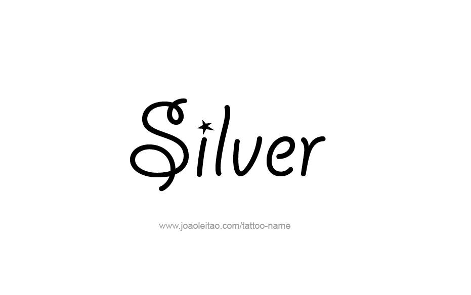 Tattoo Design Color Name Silver