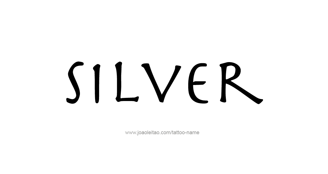 Tattoo Design Color Name Silver