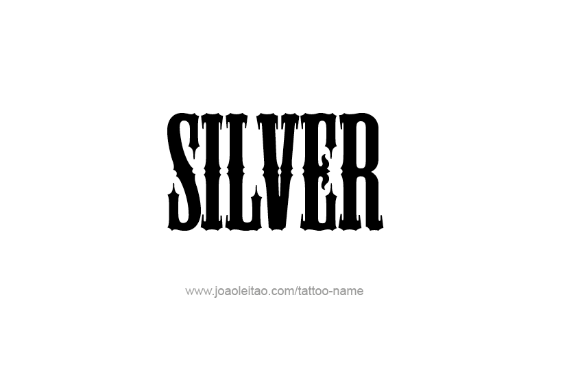 Tattoo Design Color Name Silver