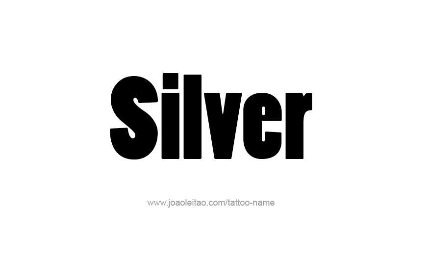 Tattoo Design Color Name Silver