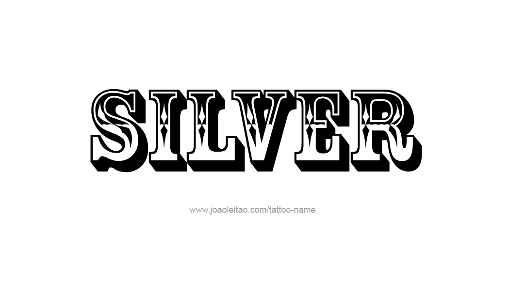 Tattoo Design Color Name Silver