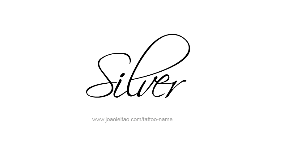 Tattoo Design Color Name Silver