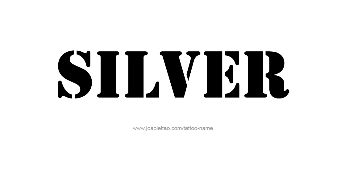 Tattoo Design Color Name Silver