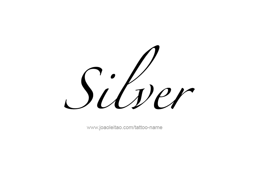 Tattoo Design Color Name Silver