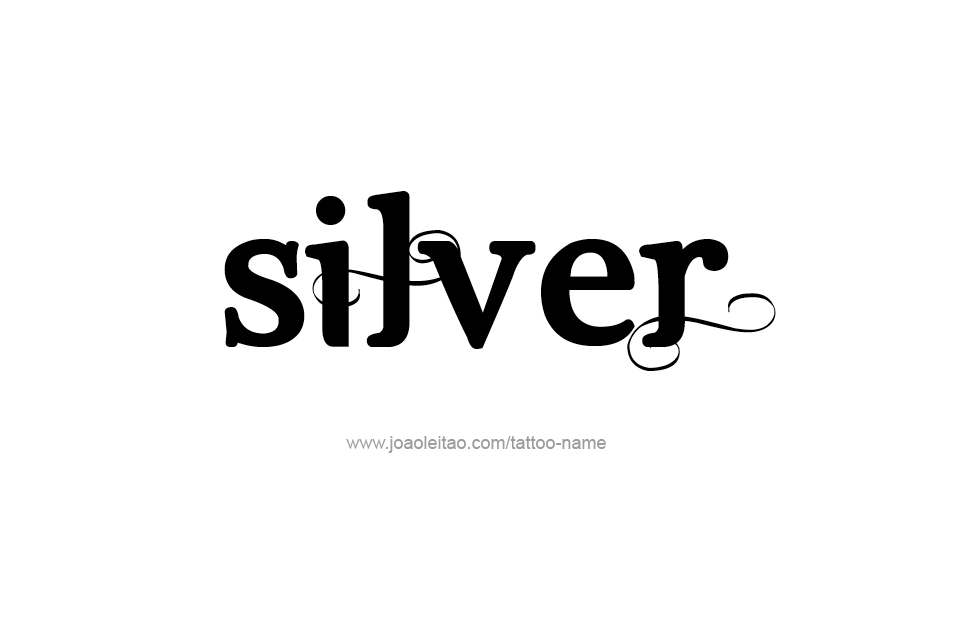 Tattoo Design Color Name Silver