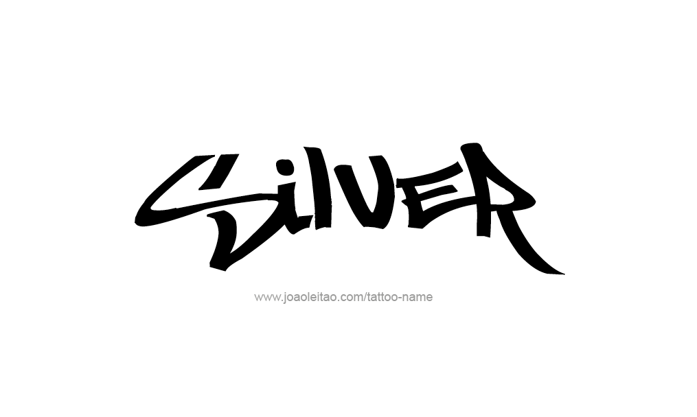 Tattoo Design Color Name Silver