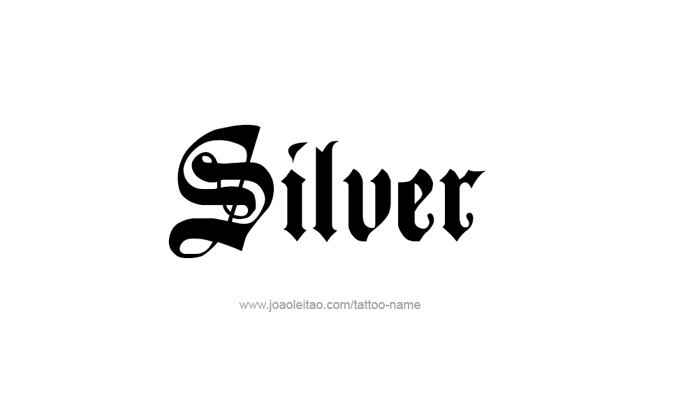 Tattoo Design Color Name Silver