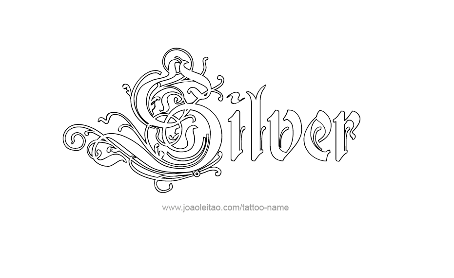 Tattoo Design Color Name Silver