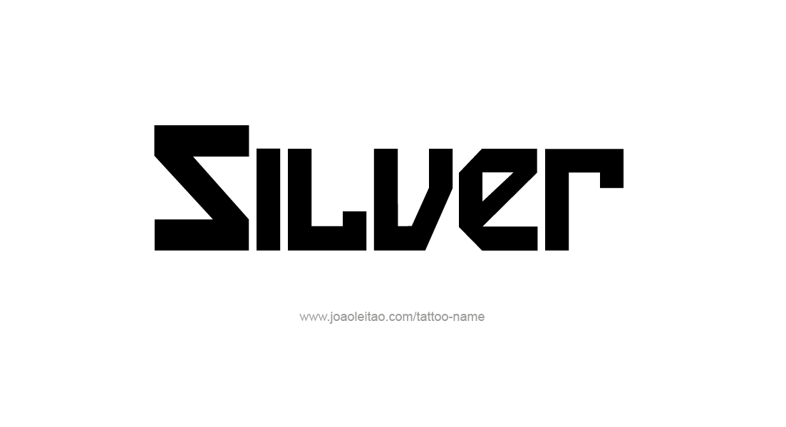 Tattoo Design Color Name Silver