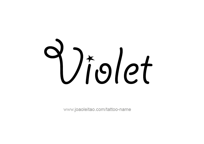 Tattoo Design Color Name Violet