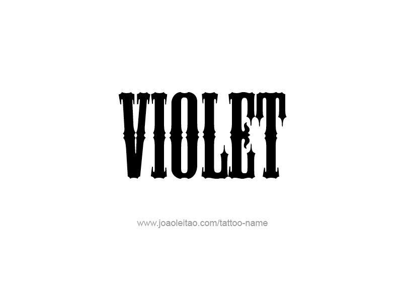 Tattoo Design Color Name Violet