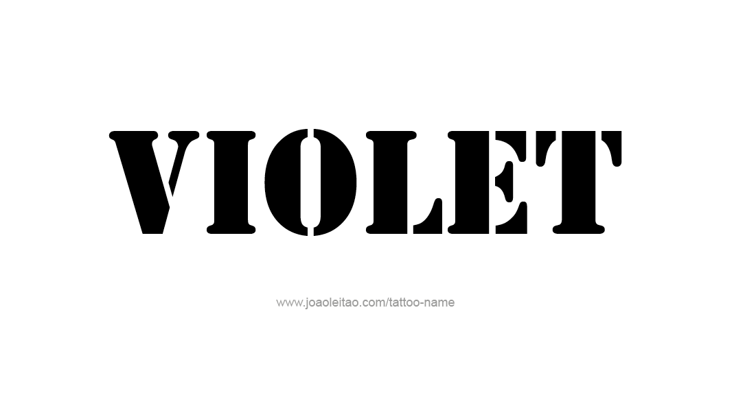 Tattoo Design Color Name Violet