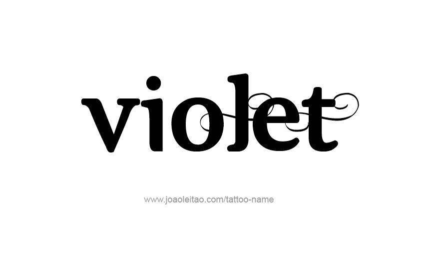 Tattoo Design Color Name Violet