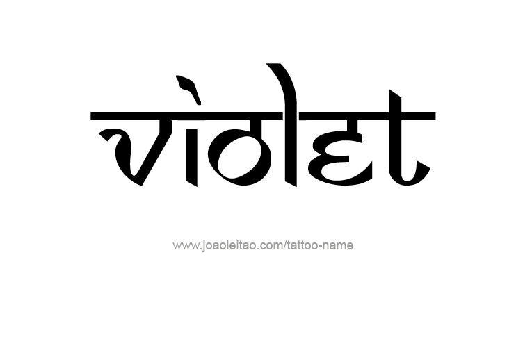 Tattoo Design Color Name Violet