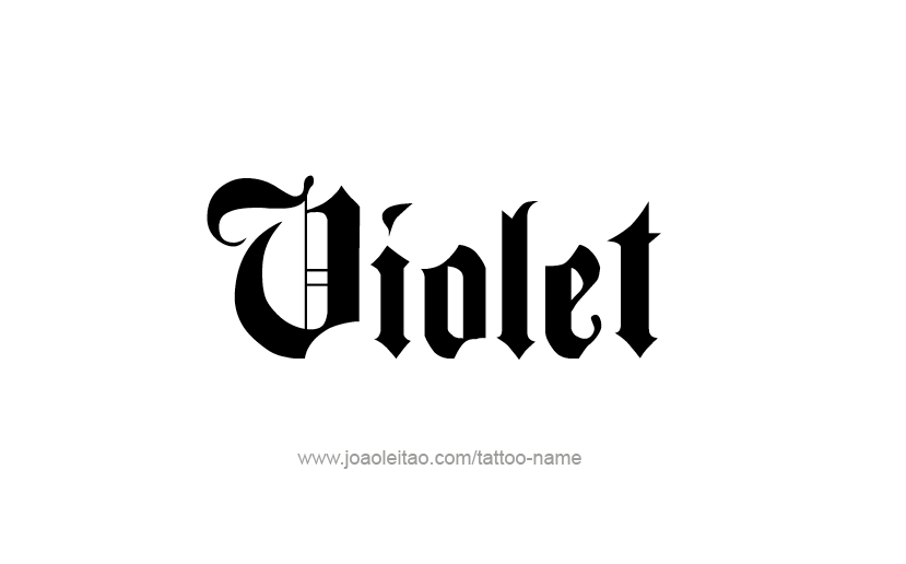 Tattoo Design Color Name Violet