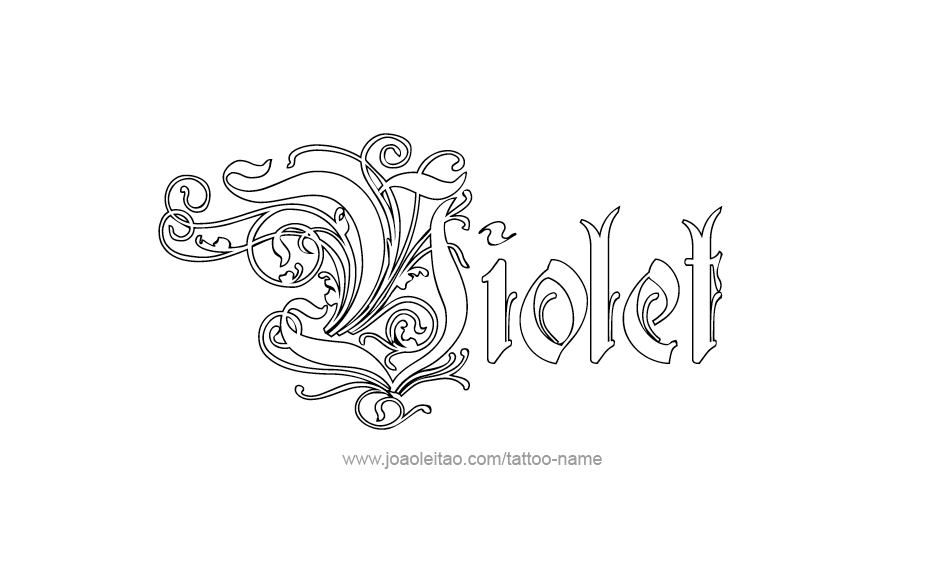 Tattoo Design Color Name Violet