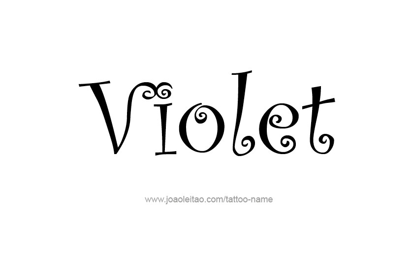 Tattoo Design Color Name Violet