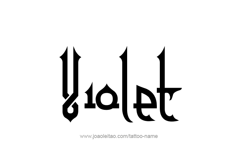 Tattoo Design Color Name Violet