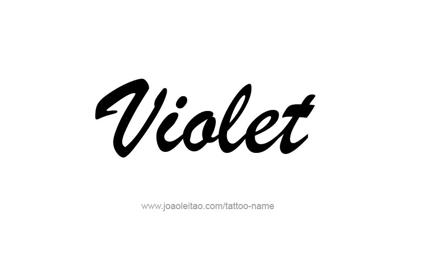 Tattoo Design Color Name Violet