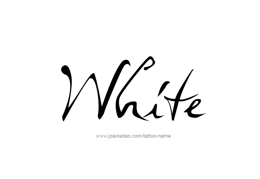 Tattoo Design Color Name White