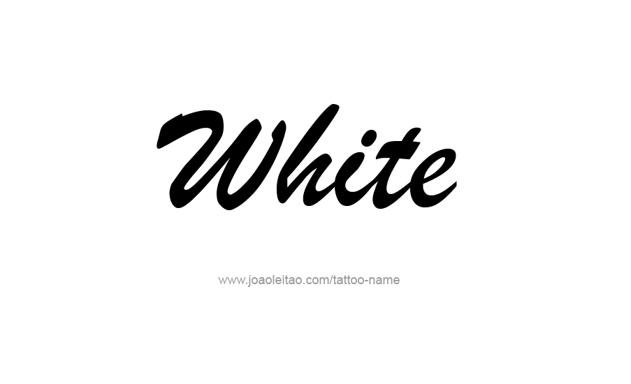 Tattoo Design Color Name White