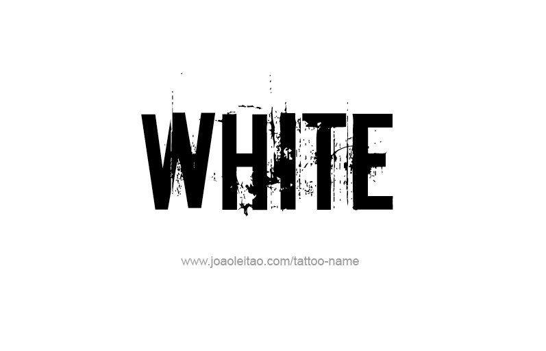 Tattoo Design Color Name White