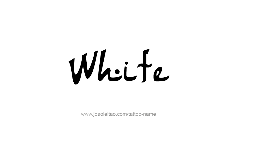 Tattoo Design Color Name White