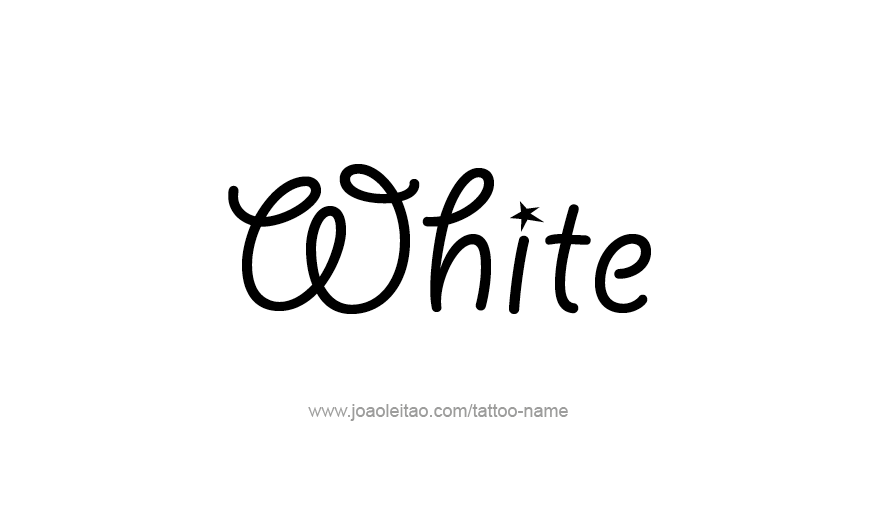 Tattoo Design Color Name White