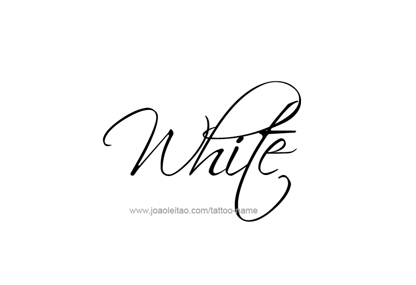 Tattoo Design Color Name White