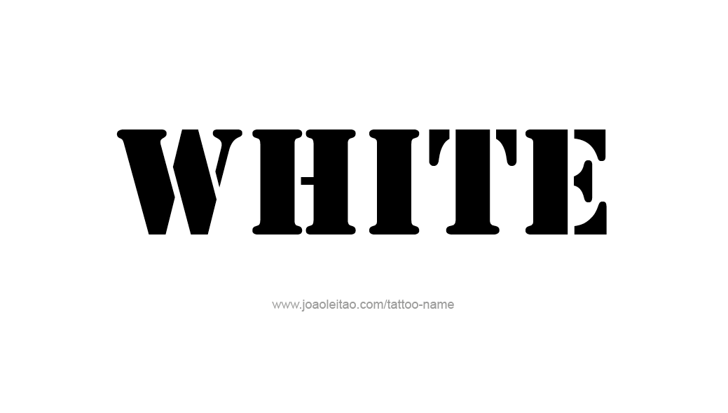 Tattoo Design Color Name White