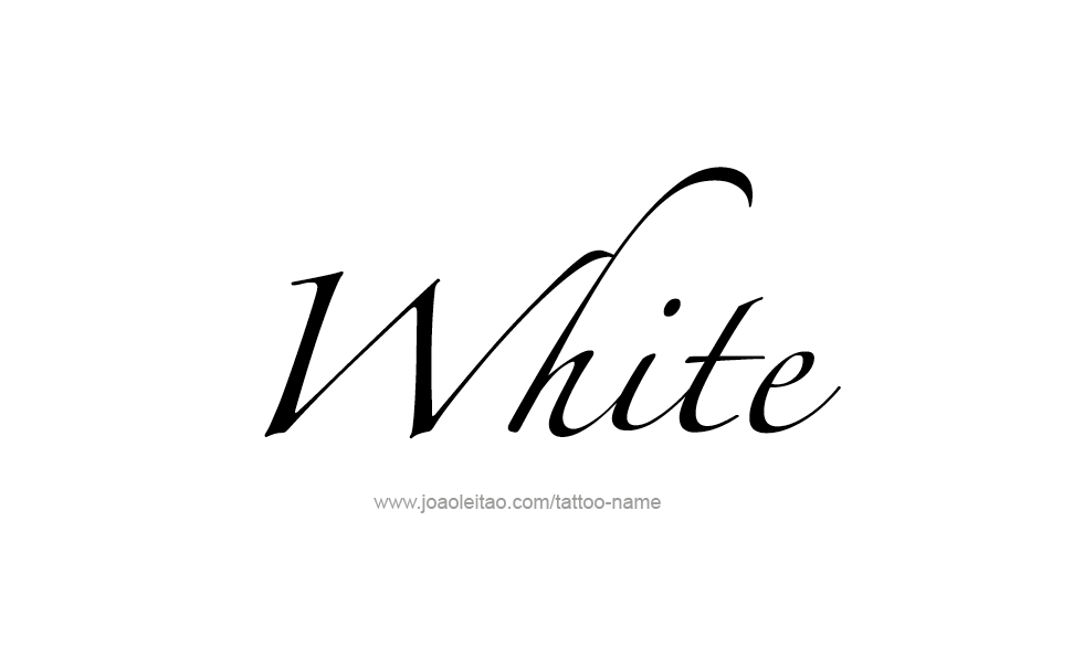 Tattoo Design Color Name White