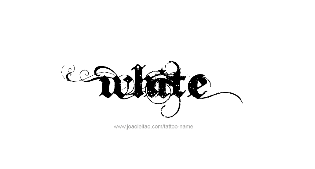 Tattoo Design Color Name White