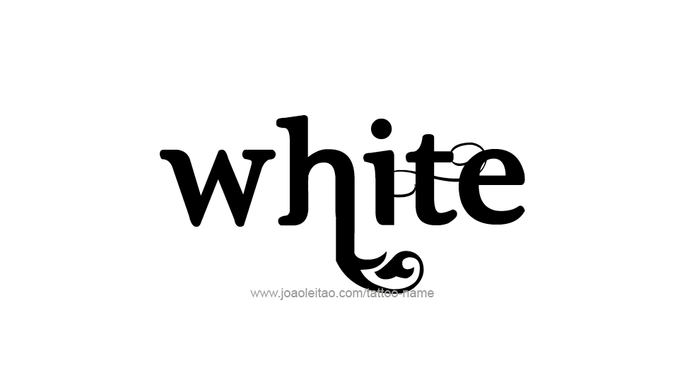 Tattoo Design Color Name White