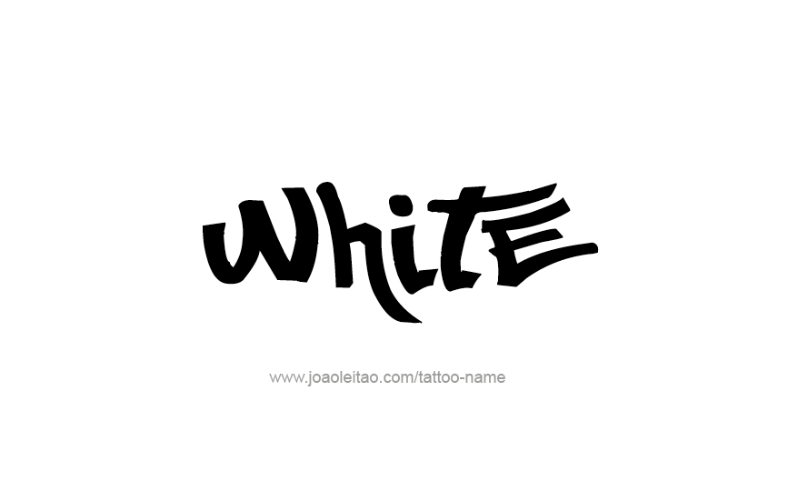 Tattoo Design Color Name White