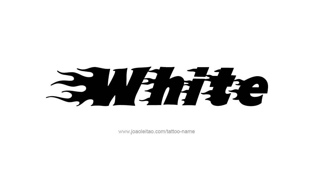 Tattoo Design Color Name White