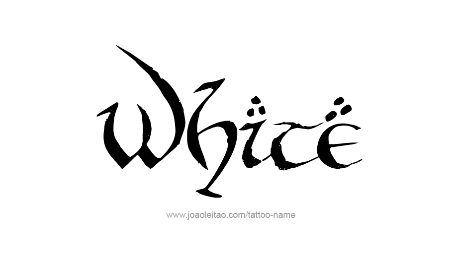 Tattoo Design Color Name White