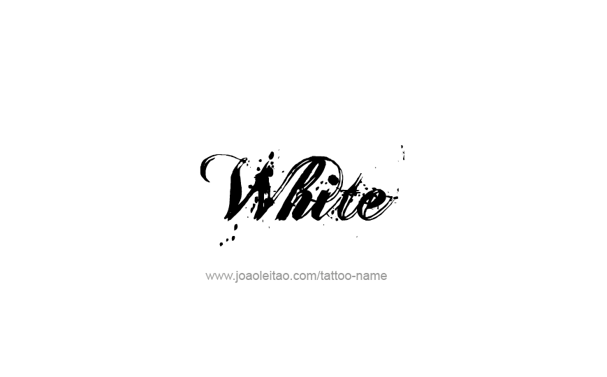 Tattoo Design Color Name White