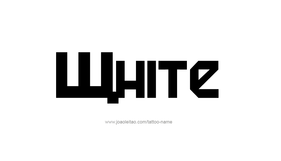 Tattoo Design Color Name White