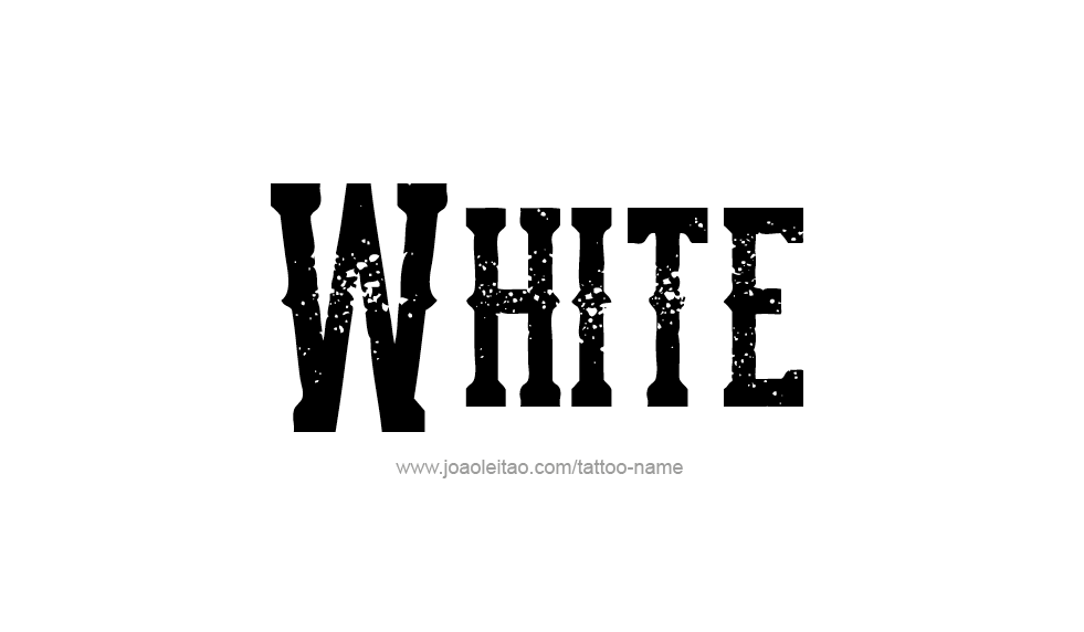 Tattoo Design Color Name White