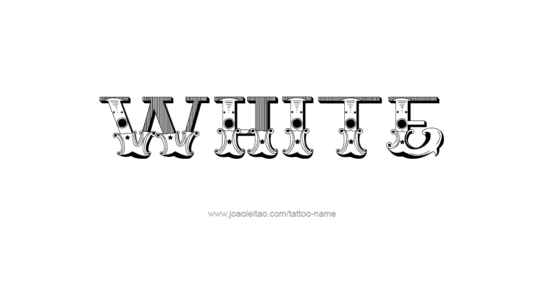 Tattoo Design Color Name White