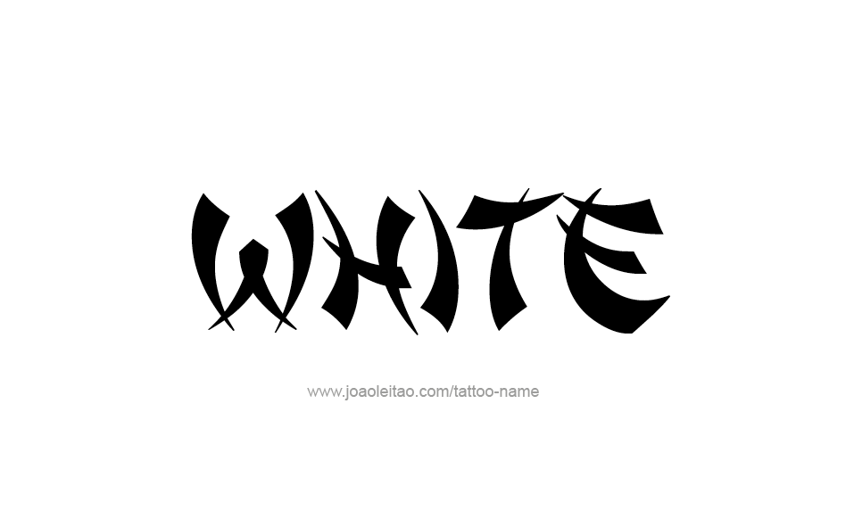 Tattoo Design Color Name White