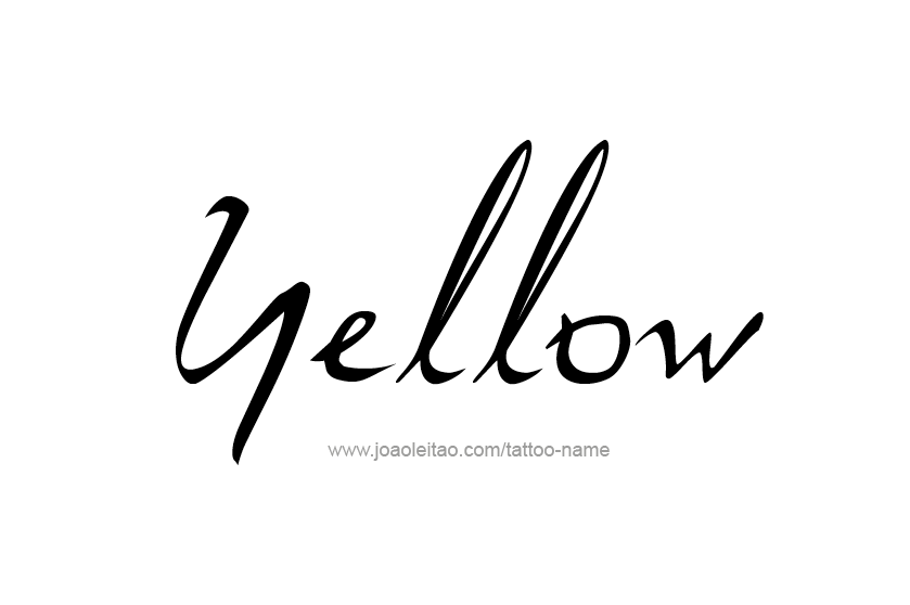 Tattoo Design Color Name Yellow