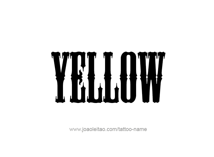 Tattoo Design Color Name Yellow