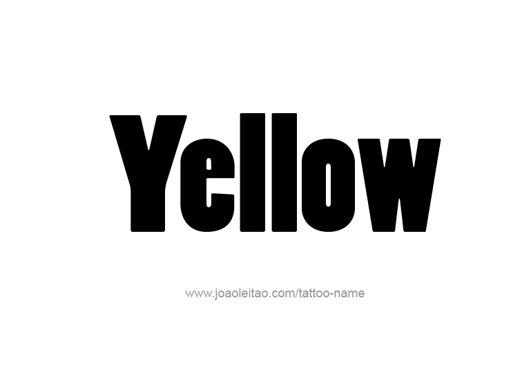 Tattoo Design Color Name Yellow