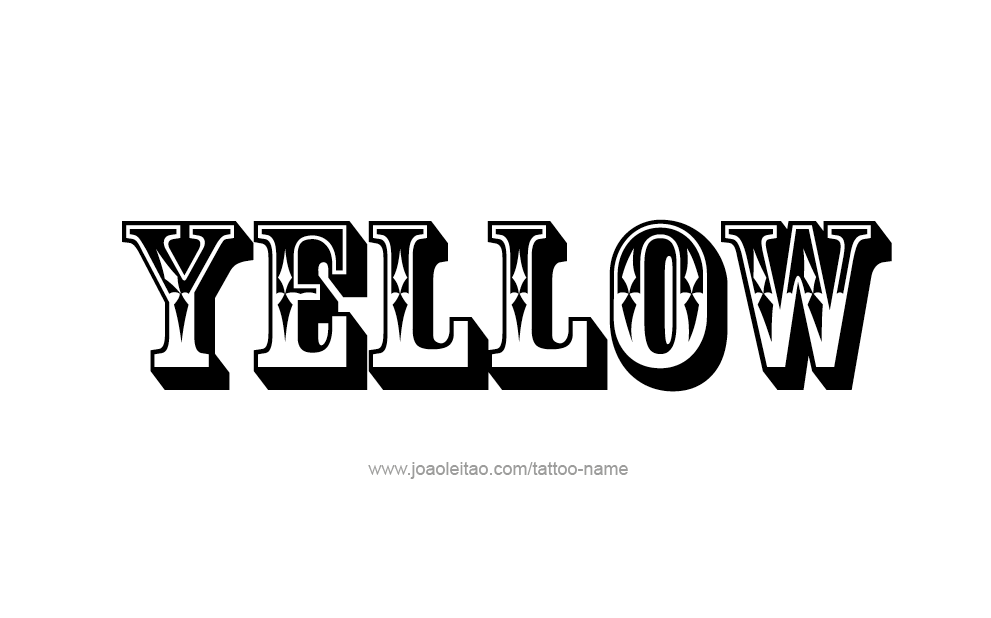 Tattoo Design Color Name Yellow