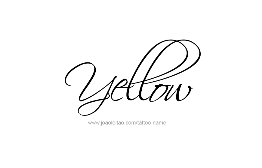 Tattoo Design Color Name Yellow