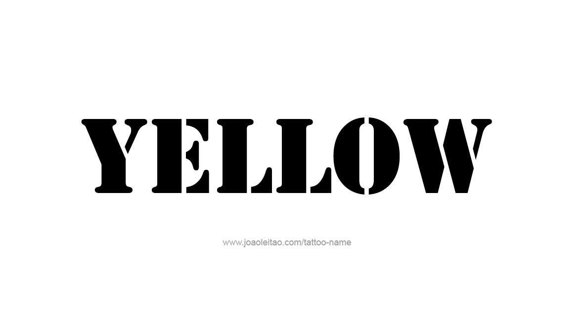 Tattoo Design Color Name Yellow