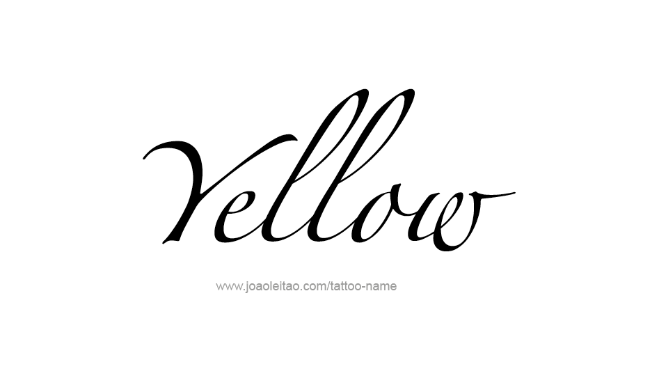 Tattoo Design Color Name Yellow